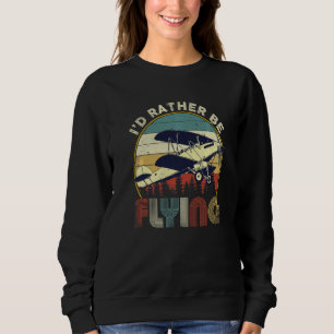 Sudadera Aviador de avión divertido angustiado prefiero vol