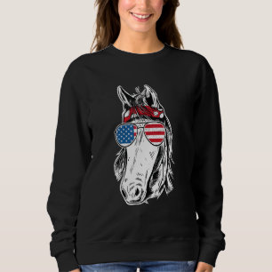 Sudadera Aviador de caballos Gafas de sol Bandera estadouni