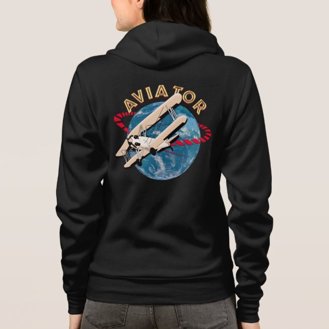 Sudadera Aviador viajando por el mundo (Reverso)
