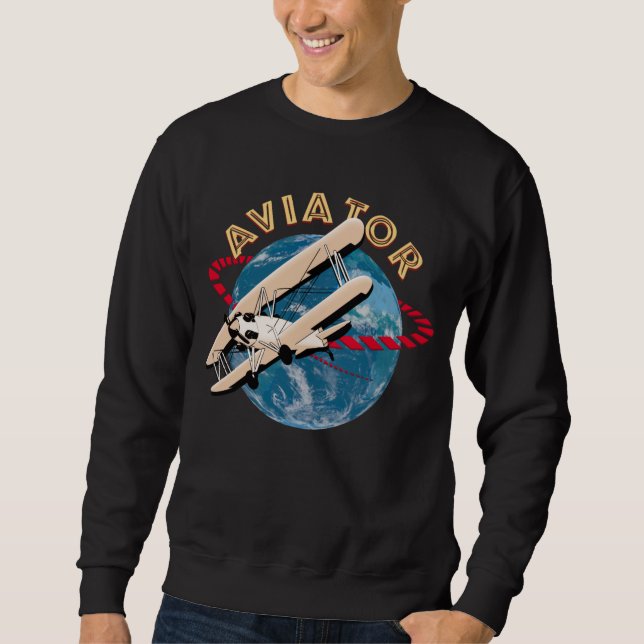 Sudadera Aviador viajando por el mundo (Anverso)