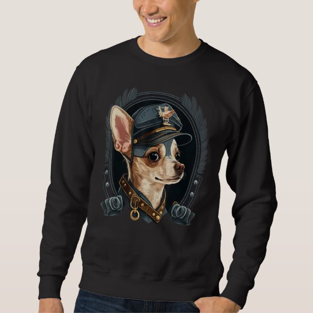 Sudadera Aviation Chihuahua Dog Airplane Pilot on Chihuahua (Anverso)