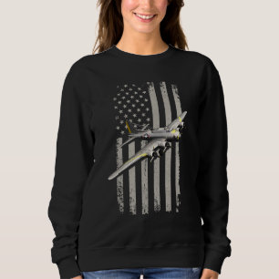 Sudadera Avión aéreo B17 Bomber Ww2 Pil Veterano De Bandera