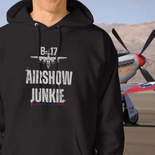 Sudadera Avión Antiguo B-17 Adicto a Exhibiciones Aéreas Av