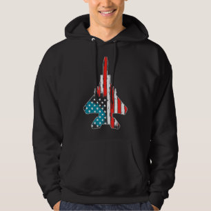 Sudadera Avión Avión De La Bandera Estadounidense De Combat