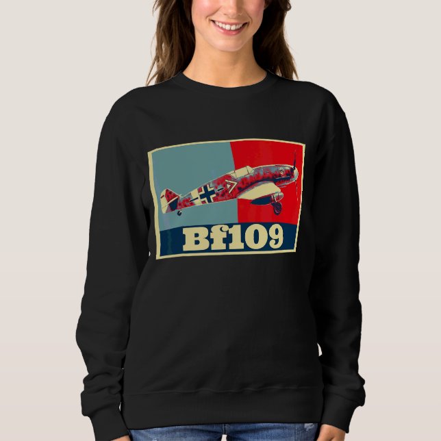 Sudadera Avión de avión militar de combate Messerschmitt Bf (Anverso)