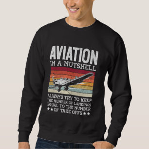 Sudadera Avión De Avión Piloto Vintage Retro Aviación En Un