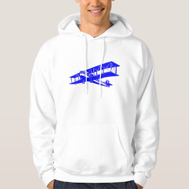 Sudadera Avión de época - Azul (Anverso)