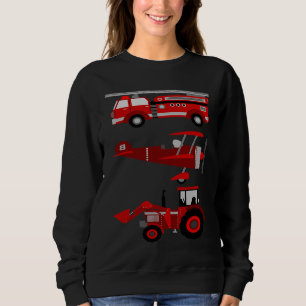 Sudadera Avión de juguete retro vintage camión de bomberos
