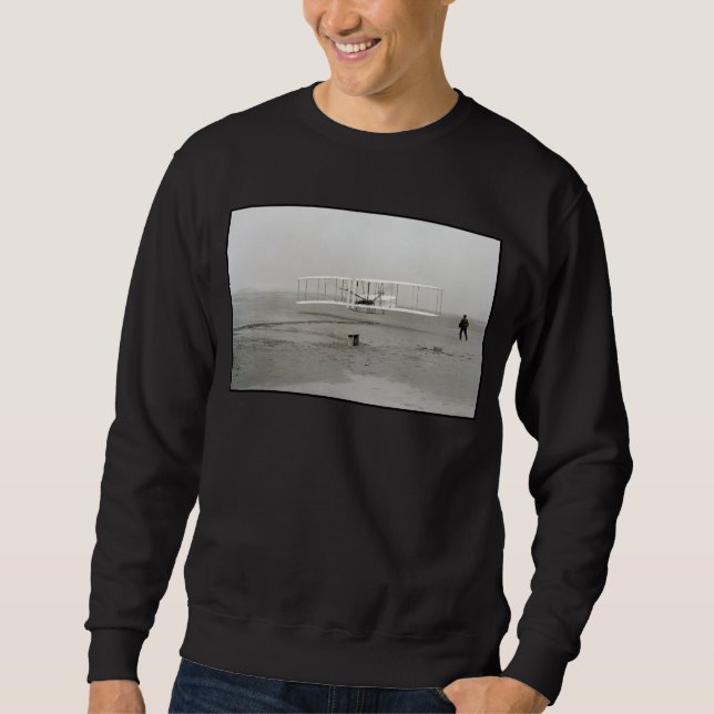 Sudadera Avión de los Hermanos Wright Primer Vuelo de Avión (Anverso)