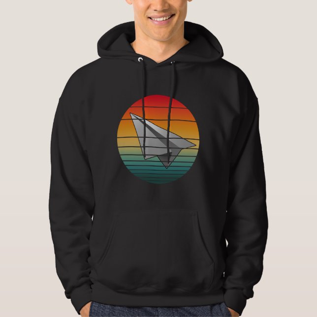 Sudadera Avión de papel vintage (Anverso)