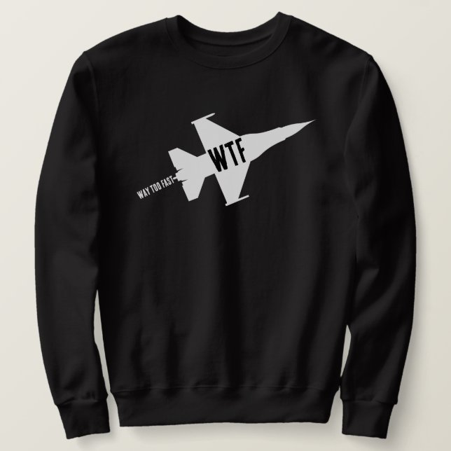 Sudadera Avión Jet Figher, simple, de aviación, ingenioso,  (Anverso del diseño)