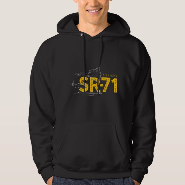 Sudadera Avión militar de combate SR-71 Blackbird (Anverso)