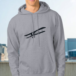 Sudadera Avión negro genial, Aeronave de aviación simple y 