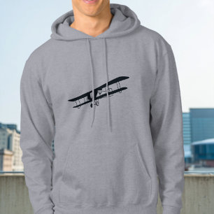 Sudadera Avión negro genial, Aeronave de aviación simple y 