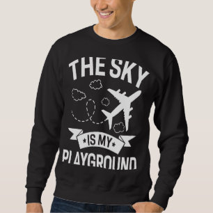 Sudadera Avión piloto de avión Aviación El cielo es mi jueg
