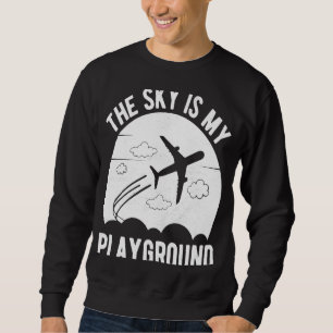 Sudadera Avión piloto de avión Aviación El cielo es mi jueg