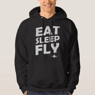 Sudadera Avión piloto de avión de vuelo de sueño de Eat Sle
