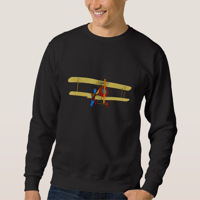 Sudadera Avión Piloto Y Biplano (Anverso)