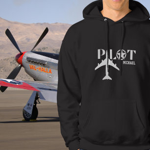 Sudadera Avión piloto y militar, simple, Minimalista