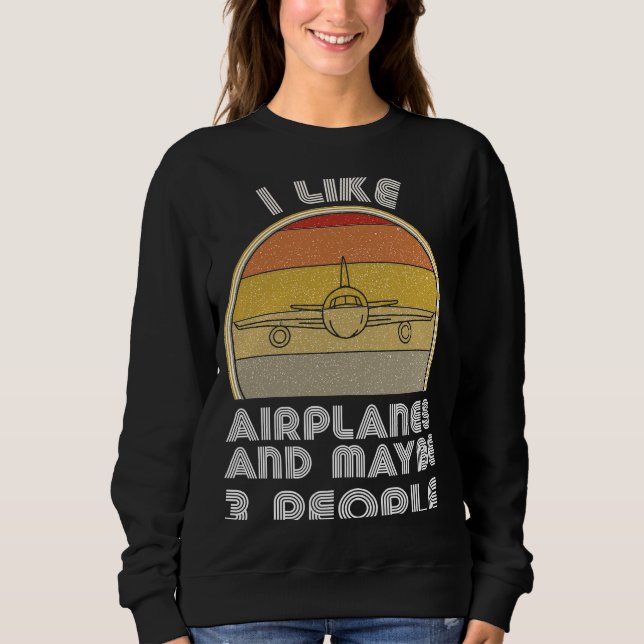 Sudadera Avión Retro Para Ventiladores De Aviación (Anverso)