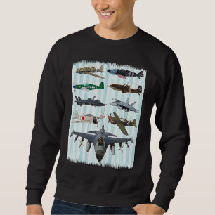 Sudadera Aviones de la SGM Warbirds P51 Mustang Spitfire Me