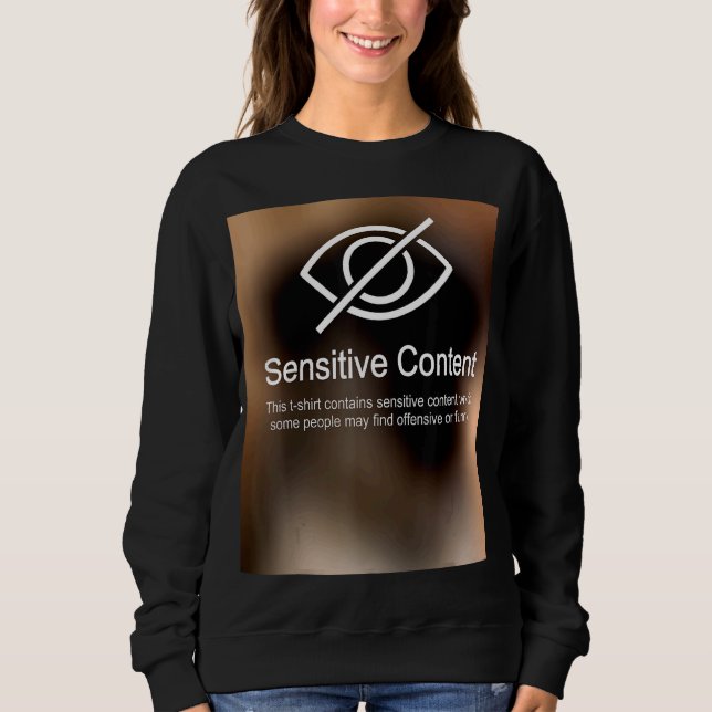 Sudadera Aviso de contenido de precaución sensible 2 (Anverso)