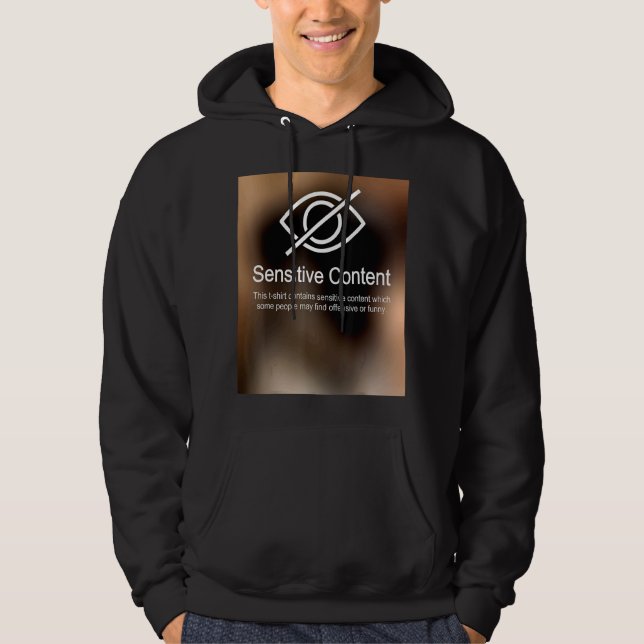 Sudadera Aviso de contenido de precaución sensible 2 (Anverso)