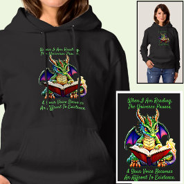 Sudadera Aviso de Dragón Púrpura Verde Leer voz del libro