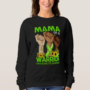 Sudadera Aviso De La Mamá De La Mano De Un Guerrero Con Dis