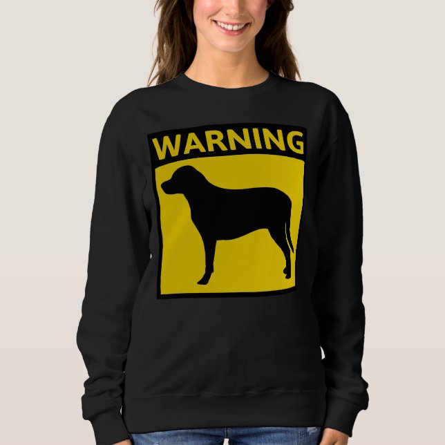 Sudadera Aviso de perro recuperador de Labrador (Anverso)