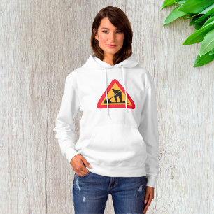 Sudadera Aviso de trabajo por carretera antes de la zona de