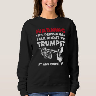 Sudadera Aviso de Vintage de jugador de trompeta esta perso