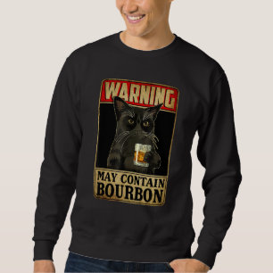 Sudadera Aviso Puede Contener Bourbon Whiskey Sarcastic Dri