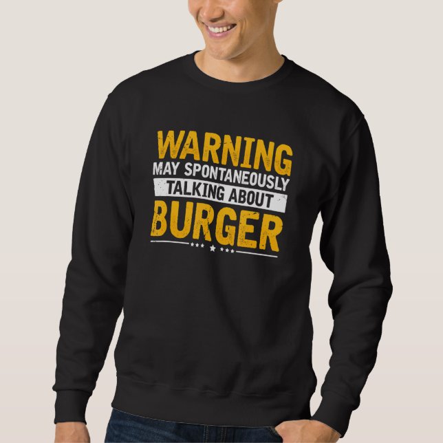 Sudadera Aviso sobre hamburguesa Cheeseburger Barbescu (Anverso)