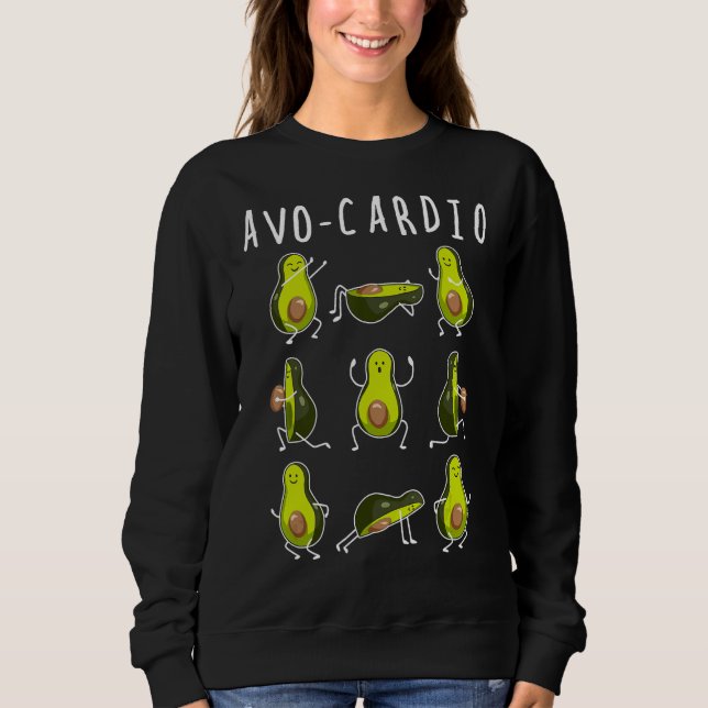 Sudadera Avo-Cardio Aguacate Cardio Funny Ejercicio Fruit P (Anverso)