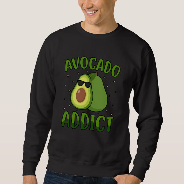 Sudadera Avocado Addict Vegan Vegan Saying (Anverso)