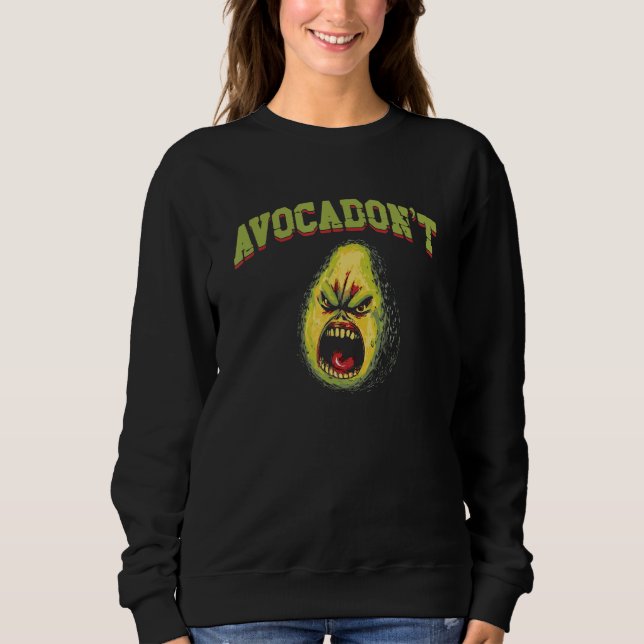 Sudadera Avocado Avocadon t   Angry Avocado Pun (Anverso)