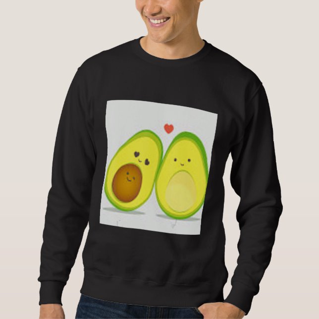 Sudadera avocado cute pattern  ilustration (Anverso)