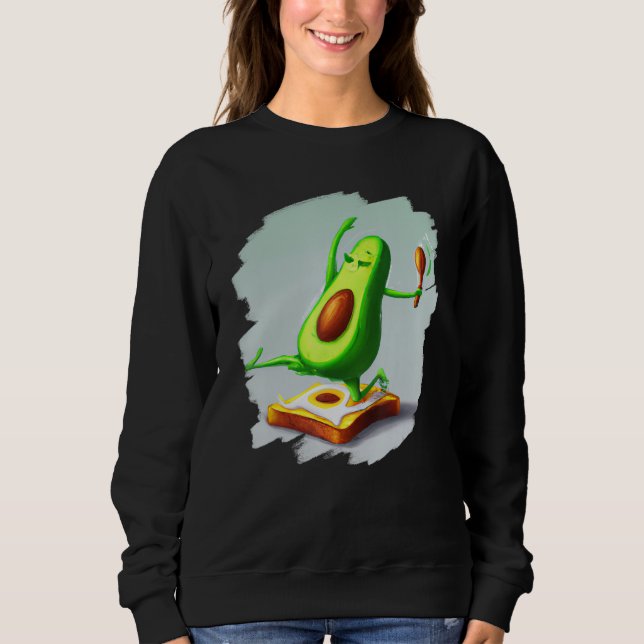Sudadera Avocado Dancing on Toast Cute Avocado Bread Foodie (Anverso)