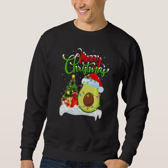 Sudadera Avocado Fruit  Xmas Decorations Santa Avocado Chri (Anverso)