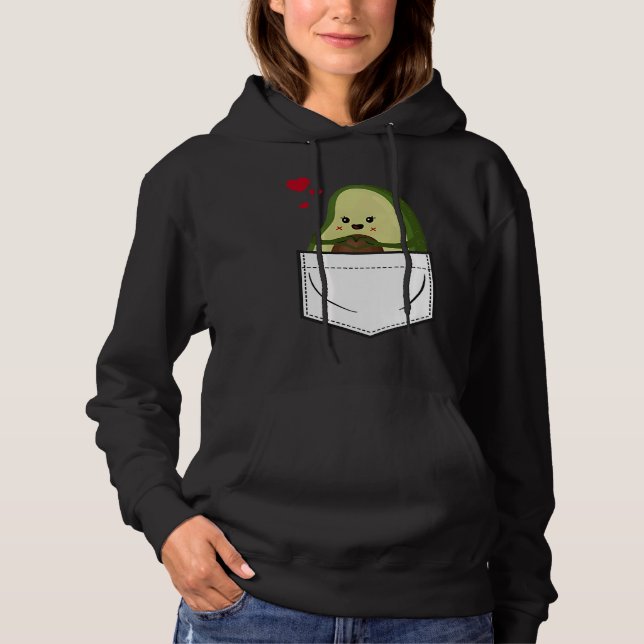 Sudadera Avocado Pocket Eating Vegan Fruit Avocado (Anverso)