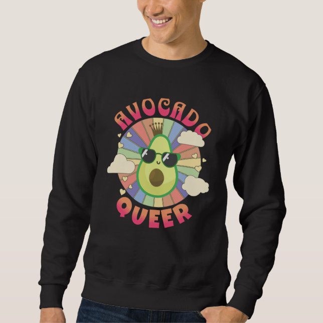Sudadera Avocado Queer Gay and Lesbian  Fruits LGBT Pride (Anverso)