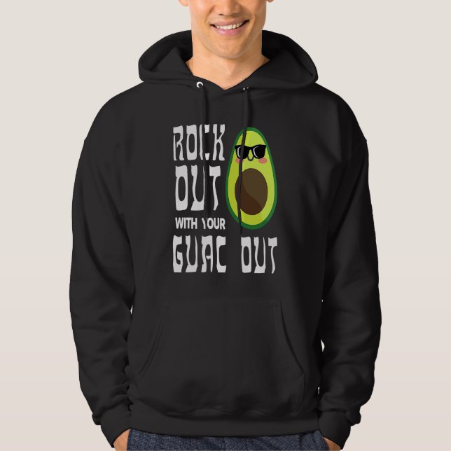 Sudadera Avocado Rock Guac Out Workout Gym  Personal Traine (Anverso)