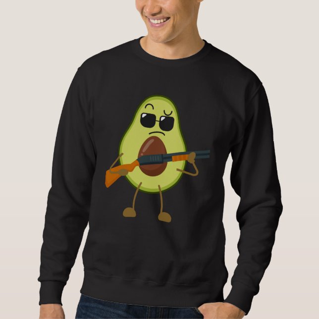 Sudadera Avocado Shotguncado Armed and Dangerous (Anverso)