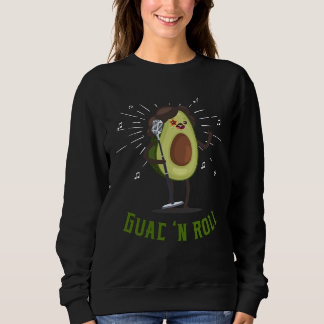 Sudadera Avocado Vegan Guac N Roll For Her (Anverso)