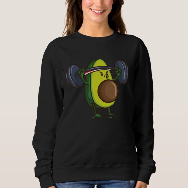 Sudadera Avocado Weight Lifting  Guacamole Ketogenic (Anverso)