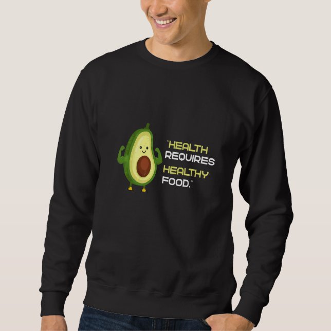 Sudadera Avocardio  Avocado Gimnasio Fitness Comida Vegetar (Anverso)