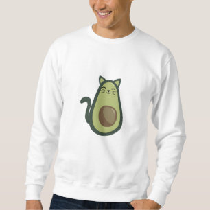 Sudadera Avogato Aguacate Cat Graciosa Comida Verde