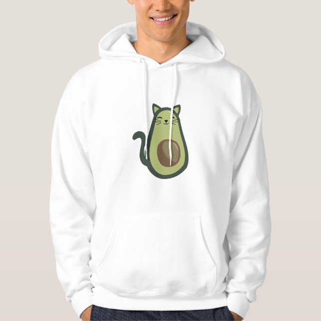 Sudadera Avogato Aguacate Cat Graciosa Comida Verde (Anverso)