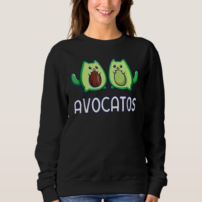 Sudadera Avogato Avocado Cat Cat Fruit Vegan (Anverso)